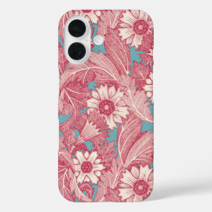 acanthus viva magenta turquoise iPhone 16 case