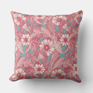 acanthus viva magenta turquoise cushion