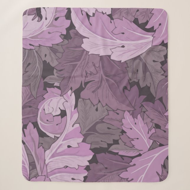Acanthus, William Morris Sherpa Blanket (Front)