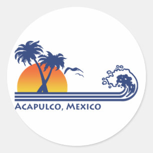 Acapulco Mexico Classic Round Sticker