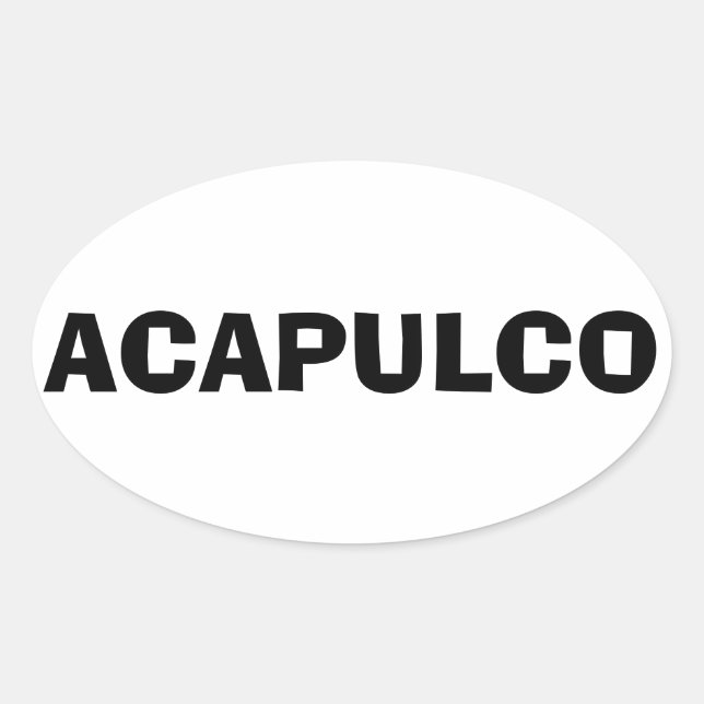 Acapulco, Mexico Oval Sticker (Front)