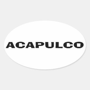 Acapulco, Mexico Oval Sticker