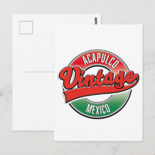 Acapulco Mexico vintage logo Poster Postcard