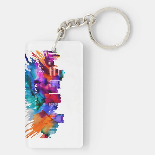 Acapulco Skyline Key Ring (Back)
