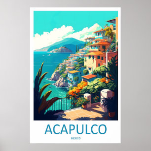 Acapulco Vintage Travel Poster Ski National Park