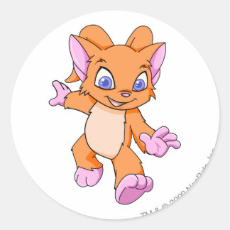 Acara Orange Classic Round Sticker
