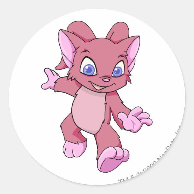 Acara Red Classic Round Sticker (Front)