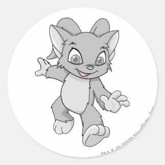 Acara Silver Classic Round Sticker