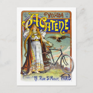 Acatène Velleda French Vintage Advertising Poster Postcard