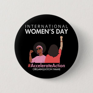 Accelerate Action International Women's Day 6 Cm Round Badge