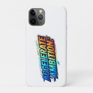 Accelerate Ambition. Motivational Typography T-Shi iPhone 11 Pro Case
