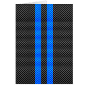 Accent Blue Carbon Fibre Style Racing Stripes
