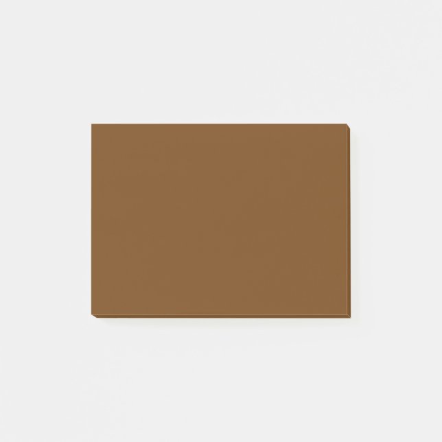 Accent Brown Background Colour You Can Customise Post-it Notes (Front)