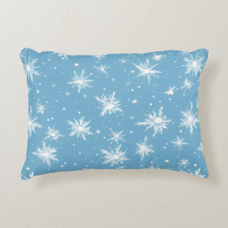 Accent Pillow a snow crystal pattern