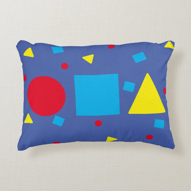 Accent Pillow - Abstract Circle Square Triangle (Front)