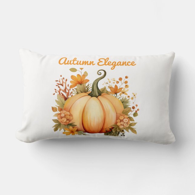 Accent Pillow- Autumn Elegance Accent Pillow. Lumbar Cushion (Front)