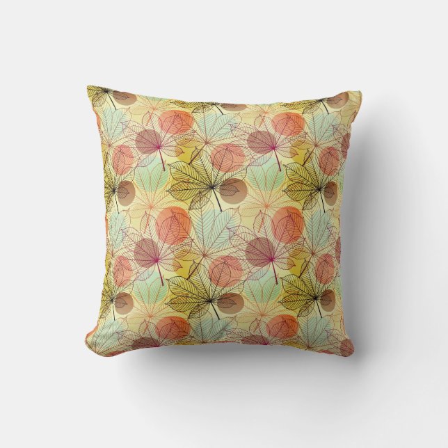 Accent Pillow-Autumn Leaves Cushion (Front)