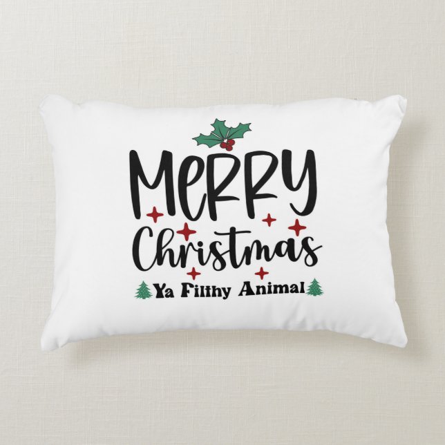 Accent Pillow-Classic Xmas Quote Funny Decorative Cushion (Front)