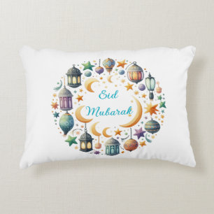 Accent Pillow-Eid Mubarak Wreath Accent Pillow