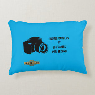 Accent pillow  "ending careers 60 frames per sec"