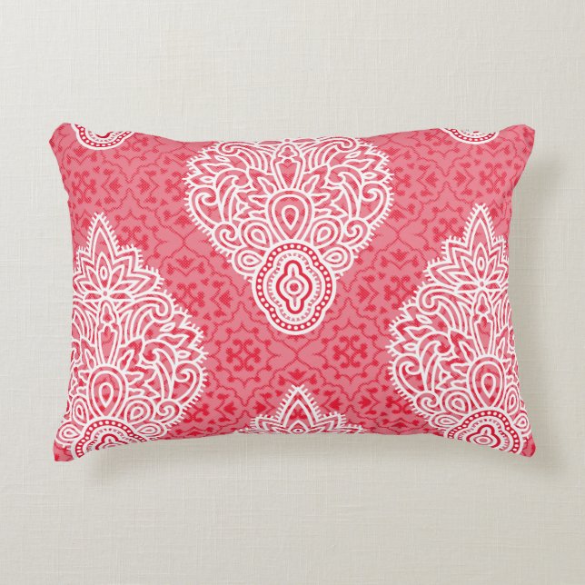 Accent Pillow | Floral | Pink | Cosy Décor (Front)