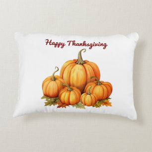 Accent Pillow- Happy Thanksgiving Accent Pillow. Decorative Cushion