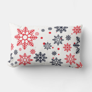 Accent Pillow-Holiday Snowflakes Lumbar Cushion
