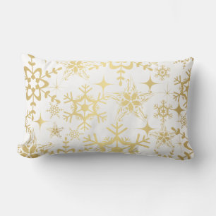 Accent Pillow-Holiday Snowflakes Lumbar Cushion