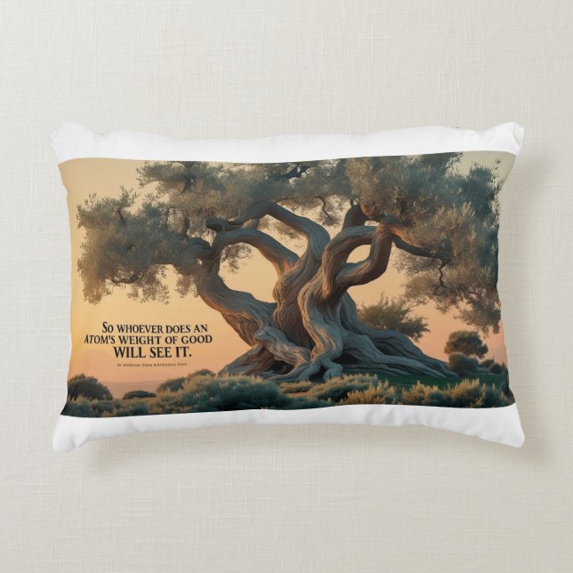 Accent Pillow-Islamic Olive Tree Pillow (Front)