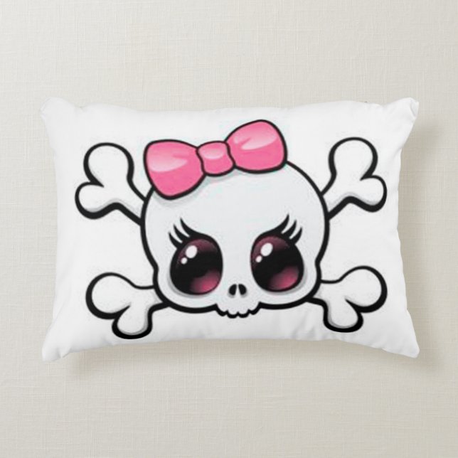 Accent Pillow/Skull Decorative Cushion (Front)