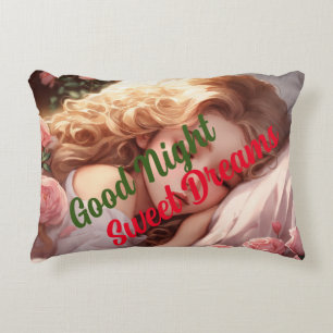 Accent PillowAccent Pillow,good night sweet dreams Decorative Cushion