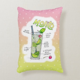 ACCENT PILLOWS - MOJITO RECIPE COCKTAIL ART