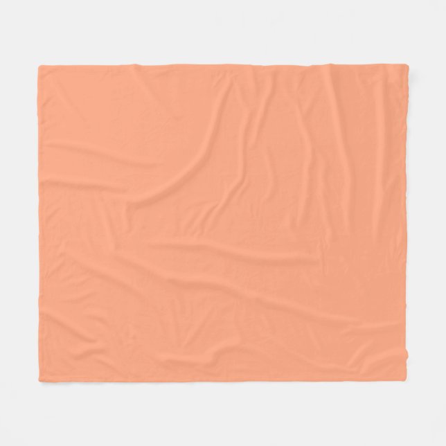 Accent Salmon Pink Color Customizable Fleece Blanket (Front (Horizontal))