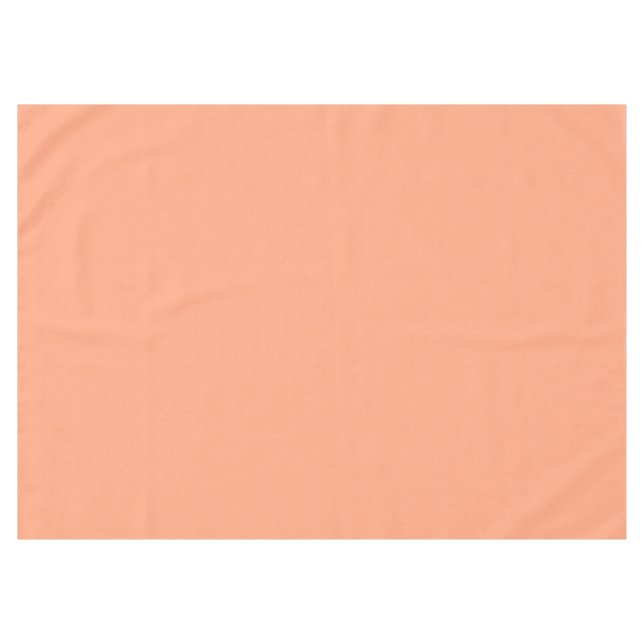 Accent Salmon Pink Colour Customisable Tablecloth (Front (Horizontal))