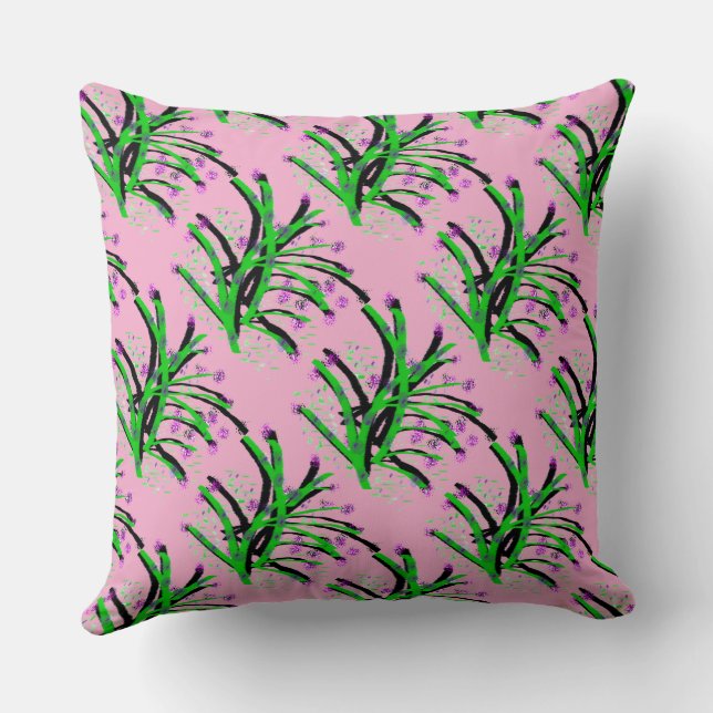 Accent Shrub Decorative Pink  Cushion (Back)