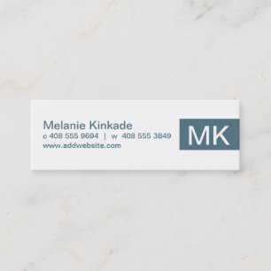 Accent (Slate Blue) Mini Business Card