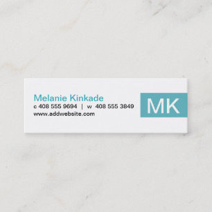 Accent (Teal) Mini Business Card