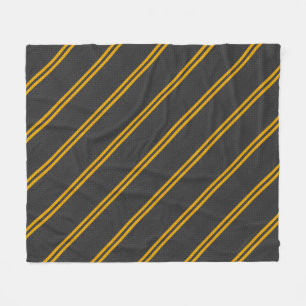 Accent Yellow Racing Stripes Carbon Fibre Style Fleece Blanket