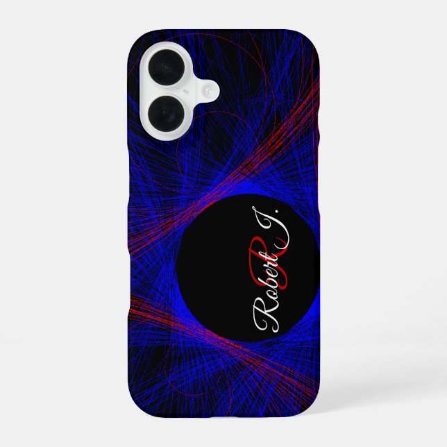 Accented Triangle Geometric iPhone 16 Case (Back)