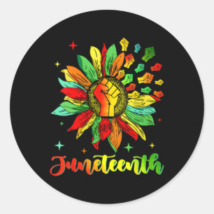 Accentors Sunflower African American Black Pride Classic Round Sticker