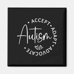 Accept Adapt Advocate Autism Awareness Be Kind Sup Magnet