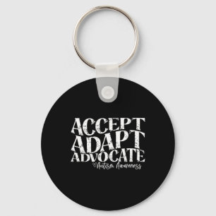 Accept Adapt Advocate Autism Awareness Key Ring