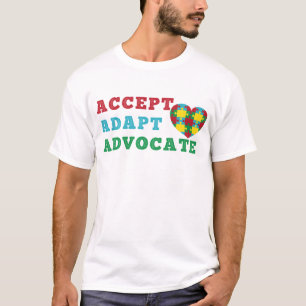 Accept Adapt Advocate Autism Awareness T-Shirt