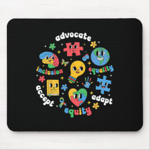 Accept Adapt Advocate Inclusion Autism Awareness M Mouse Pad