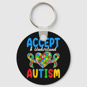 Accept And Understand Autism Day Key Ring