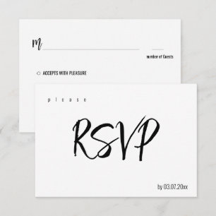 Accept / decline💍 Minimalist Elegant RSVP Card