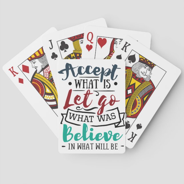 Accept Let Go Believe Playing Cards (Back)