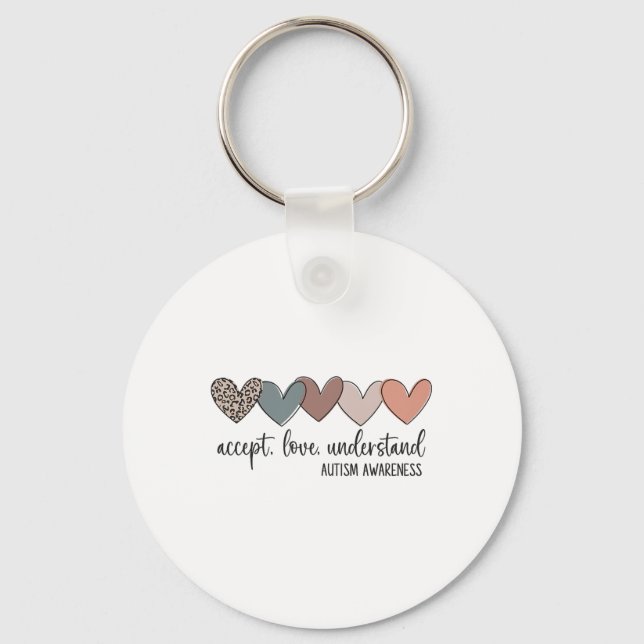 Accept Love Understand Autism Awareness  Key Ring (Front)