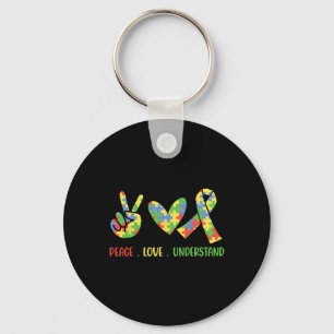 Accept Love Understand Autism Awareness Men Women Key Ring