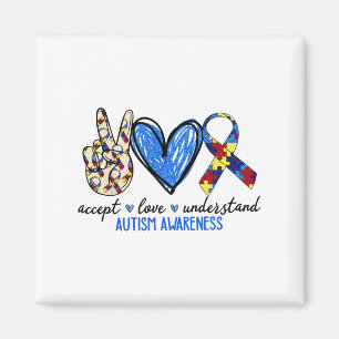 Accept Love Understand Autism Awareness Men Women Magnet